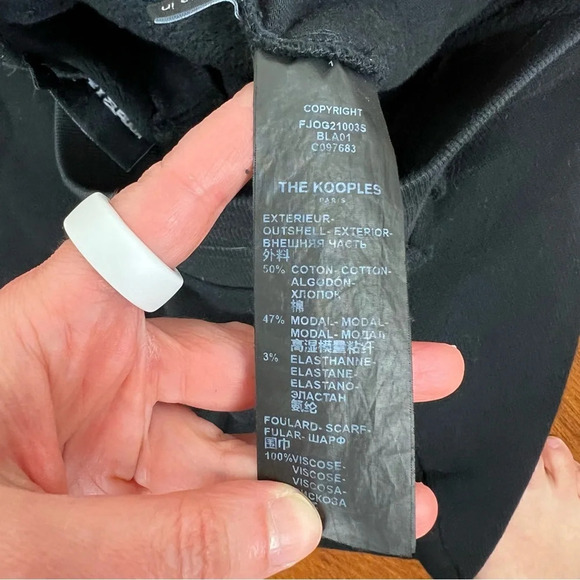 The Kooples x Sport Black Joggers Sweatpants Size 3 US L - Picture 9 of 9